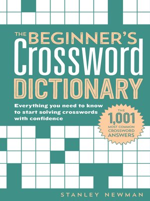 cover image of The Beginner's Crossword Dictionary